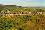 Overview of Bad Duerkheim, German Wine Route, Rhineland-Palatinate, Germany