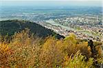 View from Koenigstuhl of Heidelberg and River Neckar, Baden-Wurttemberg, Germany