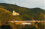 Stolzenfels Castle and Rhine River at Sunrise, Rhineland-Palatinate, Germany