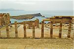 The Acropolis at Lindos, Rhodes, Dodecanese, Aegean Sea, Greece, Europe