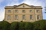 Front elevation of a grand house in the Cotswolds, Oxfordshire, United Kingdom