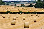 Straw bales in the Cotswolds at Swinbrook in Oxfordshire, United Kingdom