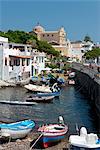 The town of Santa Marina on the island of Salina in the Aeolian Islands, UNESCO World Heritage Site, off Sicily, Messina Province, Italy, Mediterranean, Europe