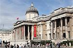 The National Gallery, the art museum on Trafalgar Square, London, England, United Kingdom, Europe