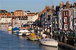 Fishing boats in the Old Harbour, Weymouth, Dorset, England, United Kingdom, Europe