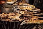 BBQ Stalls at Crab Market, Kep, Kep Province, Cambodia, Indochina, Southeast Asia, Asia