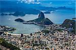 View from Corcovado Mountain of Sugarloaf Mountain, Rio de Janeiro, Brazil