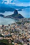 View from Corcovado Mountain of Sugarloaf Mountain, Rio de Janeiro, Brazil