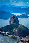 View from Corcovado Mountain of Sugarloaf Mountain, Rio de Janeiro, Brazil