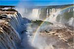 Scenic view of Iguacu Falls with rainbow, Iguacu National Park, Parana, Brazil