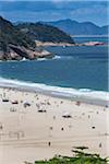 Scenic view of Copacabana Beach, Rio de Janeiro, Brazil