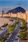 Scenic view of Copacabana Promenade and Copacabana Beach, Rio de Janeiro, Brazil
