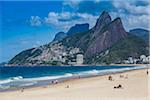 Scenic view of Ipanema Beach, Rio de Janeiro, Brazil