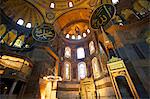 Interior of Hagia Sophia (Aya Sofya Mosque) (The Church of Holy Wisdom), UNESCO World Heritage Site, Istanbul, Turkey, Europe