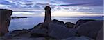 Lighthouse of Meen Ruz, Ploumanach, Cote de Granit Rose, Cotes d'Armor, Brittany, France, Europe