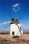 Windmill, Valles de Ortega, Fuerteventura, Canary Islands, Spain, Europe