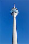 Rheinturm tower, Dusseldorf, North Rhine-Westphalia, Germany, Europe