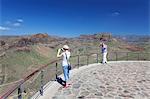 View from Mirador de Fataga over Barranco de Fataga, Gran Canaria, Canary Islands, Spain, Atlantic, Europe