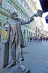 Statue of Schone Naci, the man with a hat, Bratislava, Slovakia, Europe