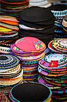 Colourful kipas, Jerusalem, Israel, Middle East