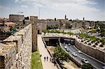 The Old City walls, UNESCO World Heritage Site, Jerusalem, Israel, Middle East