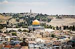 View over the Old City with the Dome of the Rock, UNESCO World Heritage Site, Jerusalem, Israel, Middle East