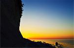 Sunrise at the chalk cliffs, Jasmund National Park, Ruegen Island (Rugen Island), Mecklenburg-Vorpommern, Germany, Baltic Sea, Europe