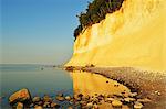 Sunrise at the chalk cliffs, Jasmund National Park, Ruegen Island (Rugen Island), Mecklenburg-Vorpommern, Germany, Baltic Sea, Europe