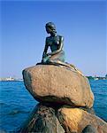 The Little Mermaid statue in Copenhagen, Denmark, Scandinavia, Europe