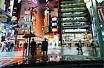 Neon lights on a rainy evening, Shinjuku, Tokyo, Honshu, Japan, Asia