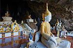 Buddha statues in Buddhist cave near Hpa-An, Karen State, Myanmar (Burma), Asia