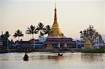 Pagoda, Nampan village, Inle Lake, Shan State, Myanmar (Burma), Asia