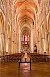 The nave of Saint-Pierre-et-Saint-Paul de Troyes cathedral, in Gothic style, dating from around 1200, Troyes, Aube, Champagne-Ardennes, France, Europe