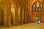 The nave of Fontenay Abbey, UNESCO World Heritage Site, Cote d'Or, Burgundy, France, Europe