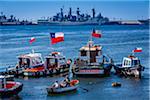 Boats in Valparaiso Harbour, Chile