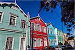 Row of Colourful Houses, Valparaiso, Chile