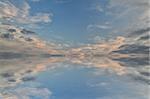 Expanse of the sea against the sunset sky. Beautiful seascape. Natural composition.