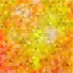 Abstract orange vector geometric  triangles background with curly texture
