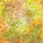 Abstract yellow green vector geometric  triangles background with curly texture