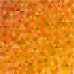 Abstract vector orange background with varicolored triangles