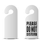 detailed illustration of do not disturb sheets used in hotels and motels