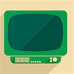 minimalistic illustration of a retro style tv set