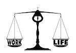 detailed illustration of a work life balance