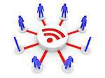 Wireless Internet. Online conference. Concept 3D illustration.