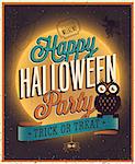 Happy Halloween Poster. Vector illustration.