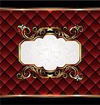 Illustration vintage aristocratic emblem, grand background - vector