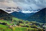 Beautiful St. Magdalena village in a gorgeous valley located in Italian Alps.