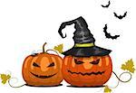 Vector spooky halloween pumpkin