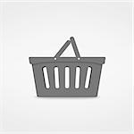 Shopping basket icon, vector eps10 illustration