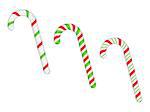 Candy canes on white background, vector eps10 illustration